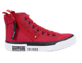 Tênis Coca-Cola Shoes Atlanta Wave Zipper Vermelho Preto